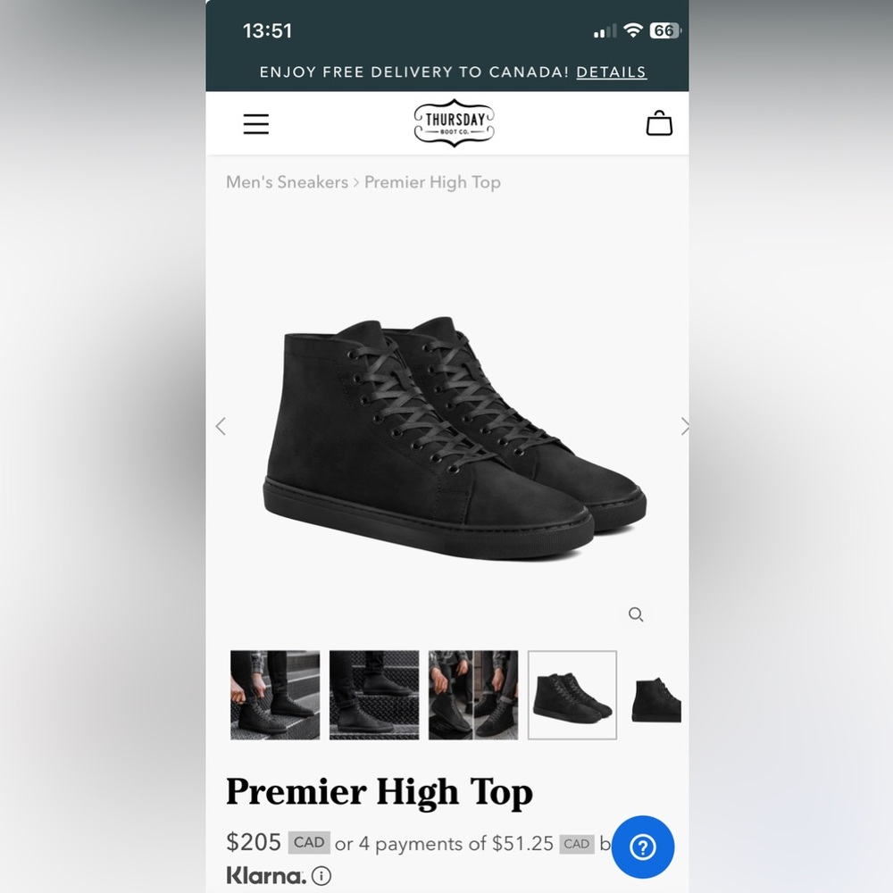 Men’s Leather Hightop sneaker